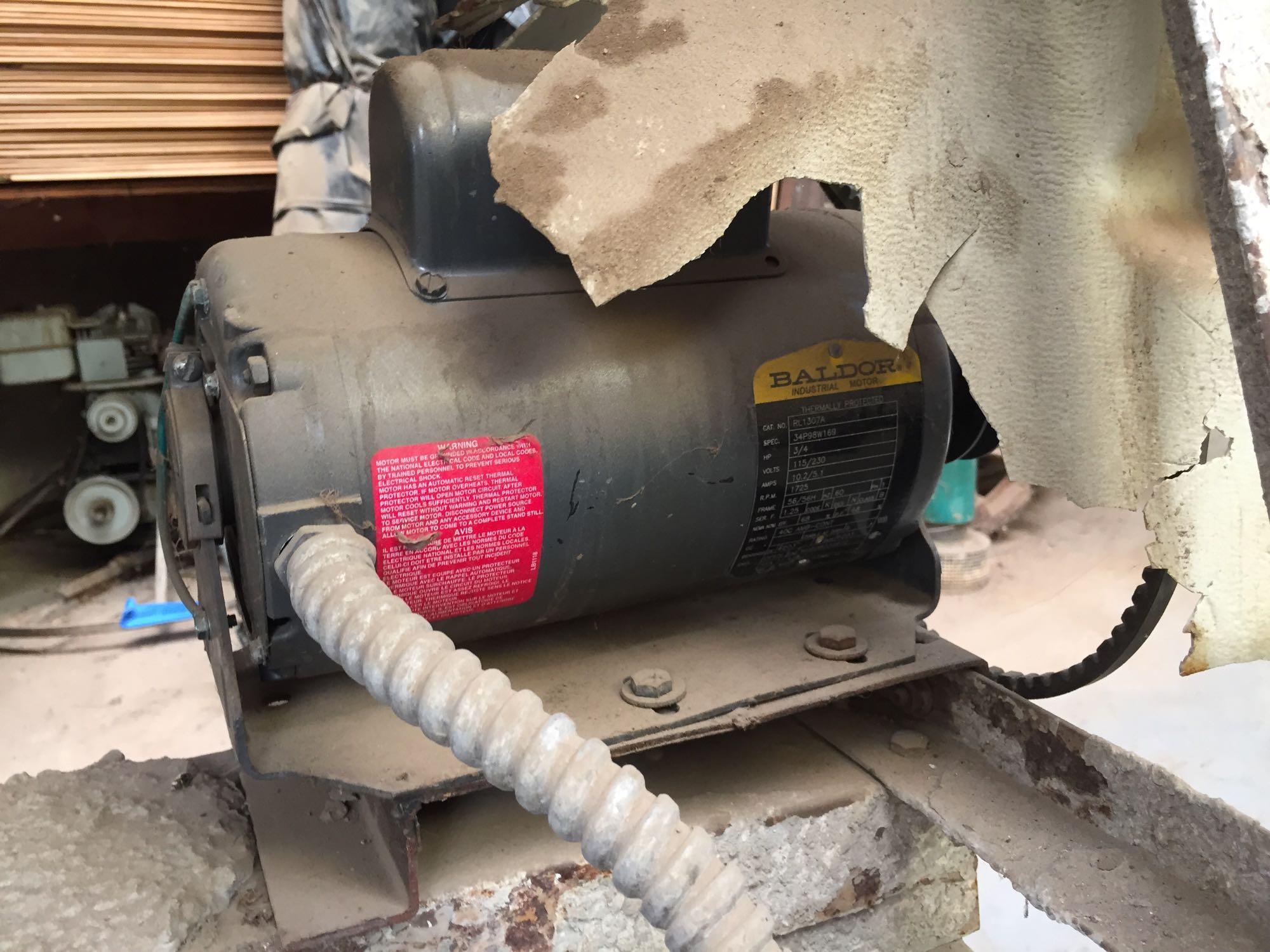 Cement Concrete Mixer, Baldor Motor Turns On