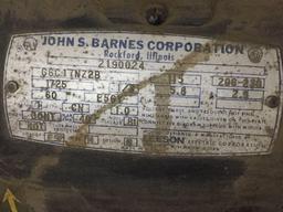John S. Barnes Corp Motor, 1/3HP, 208-230V, 60Hz, PH1, 1725RPM