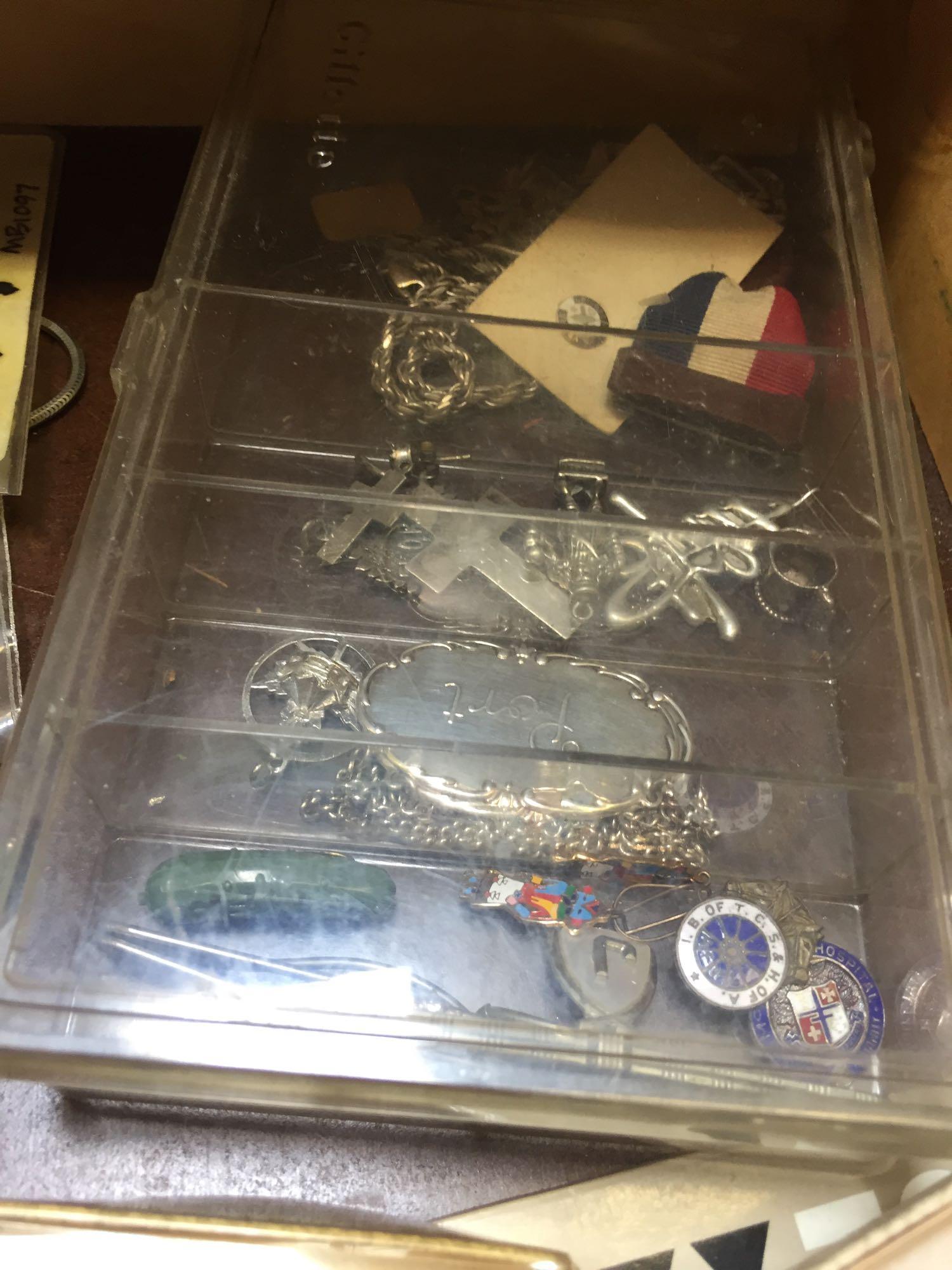 Drawer Contents, Necklace Chains, Unset Rings & Earrings, Loose Stones, Etc
