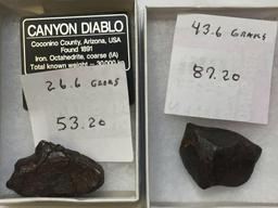 Canyon Diablo Meteorites, Iron Octahedrate, 70 Grams Total
