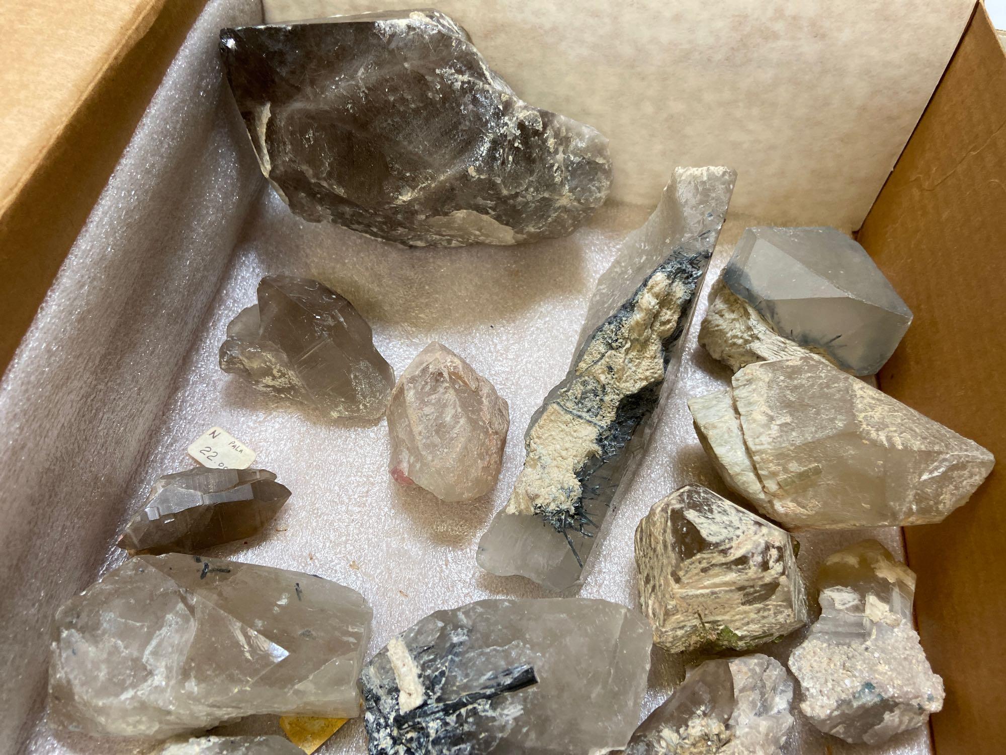 Lot of Crystals, Tourmaline, Quartz