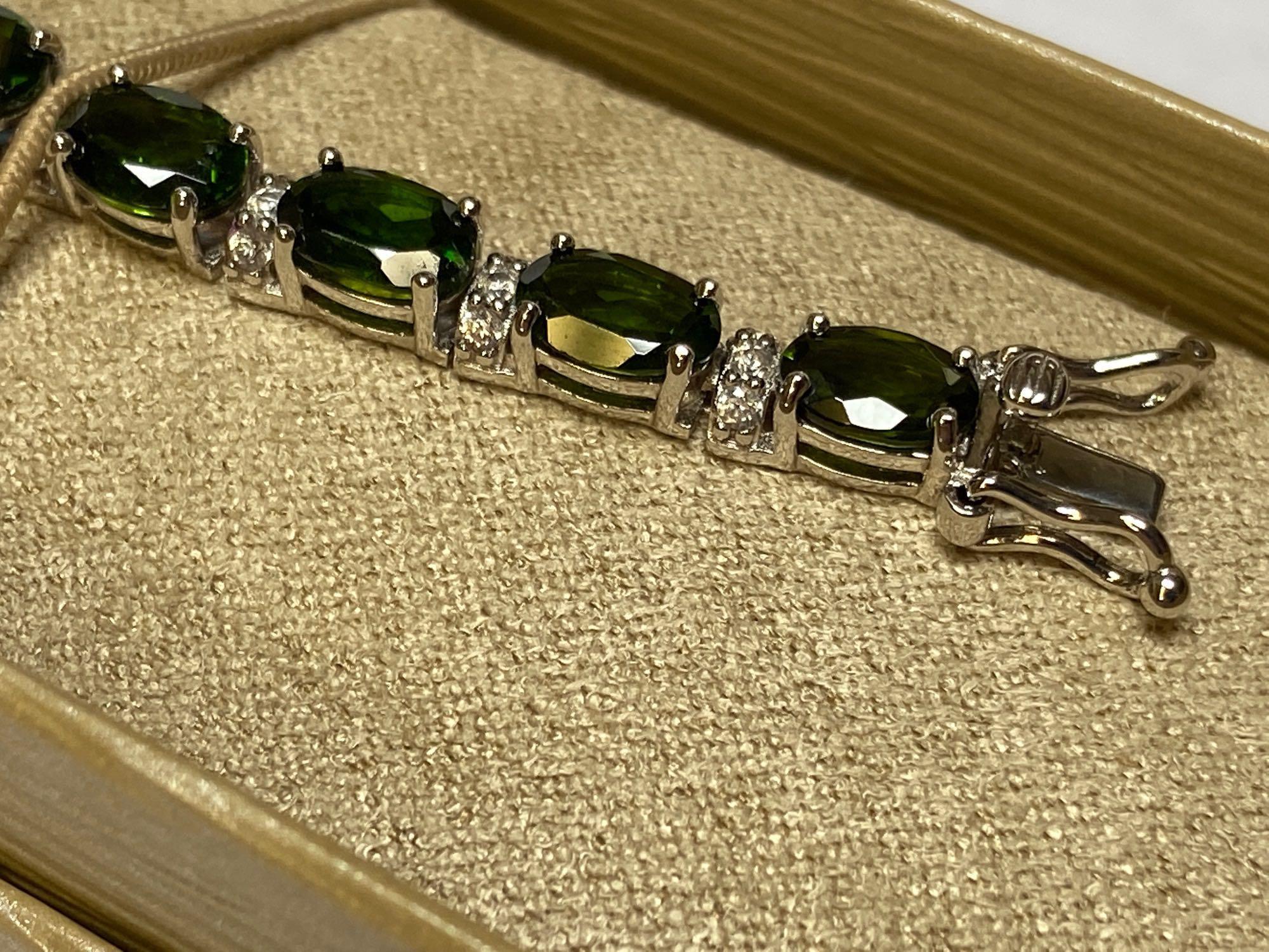 Chrome Diopside Tennis Bracelet