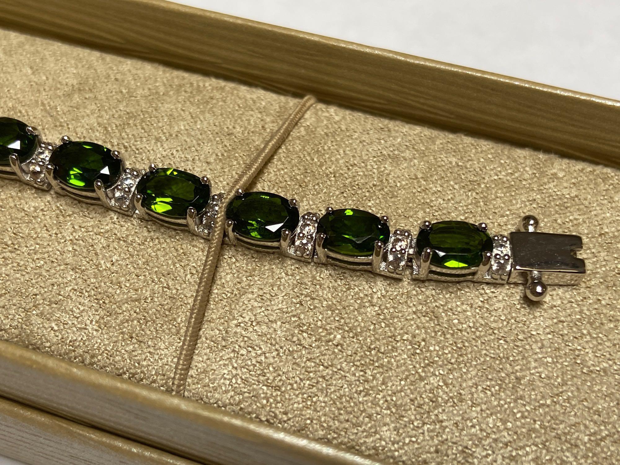 Chrome Diopside Tennis Bracelet