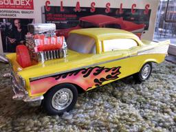 Lot of Toy Cars, Display Case, Classic Chevys