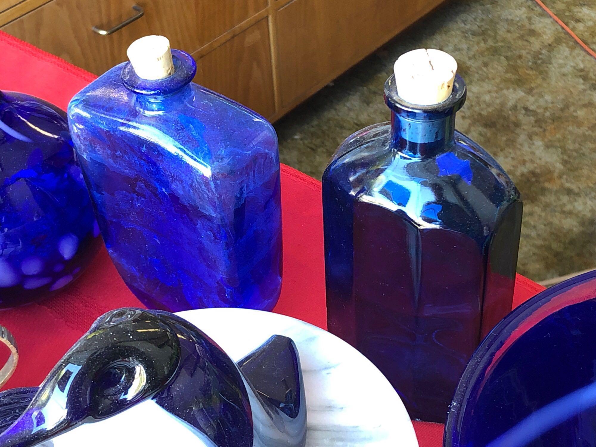 Tabletop of Glass and Ceramic Decorations