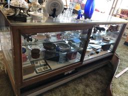 Glass and Wood Display Case, 3.5ft Tall, 6.5ft Wide