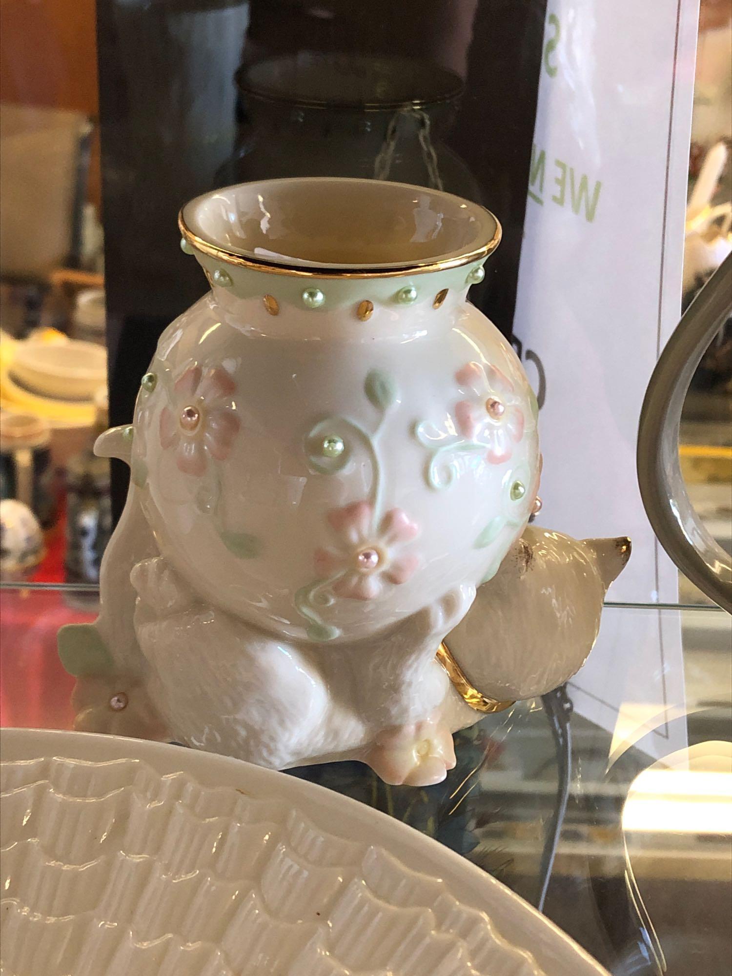 Shelf Contents, Belleek Ceramic Set, Old Mugs