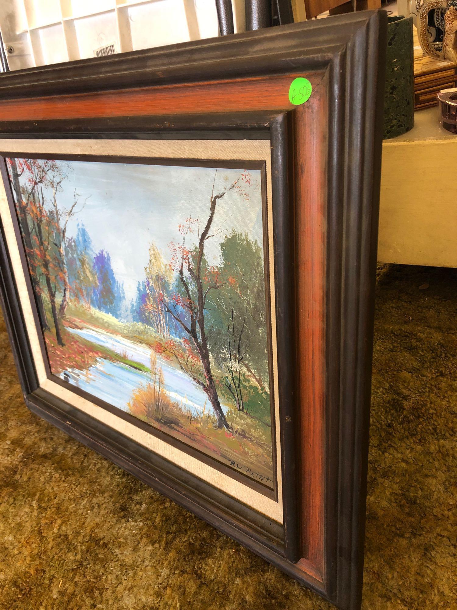 Framed Nature Painting, 22x26 Inches