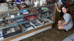 Glass and Wood Display Case, 3.5ft Tall, 6.5ft Wide