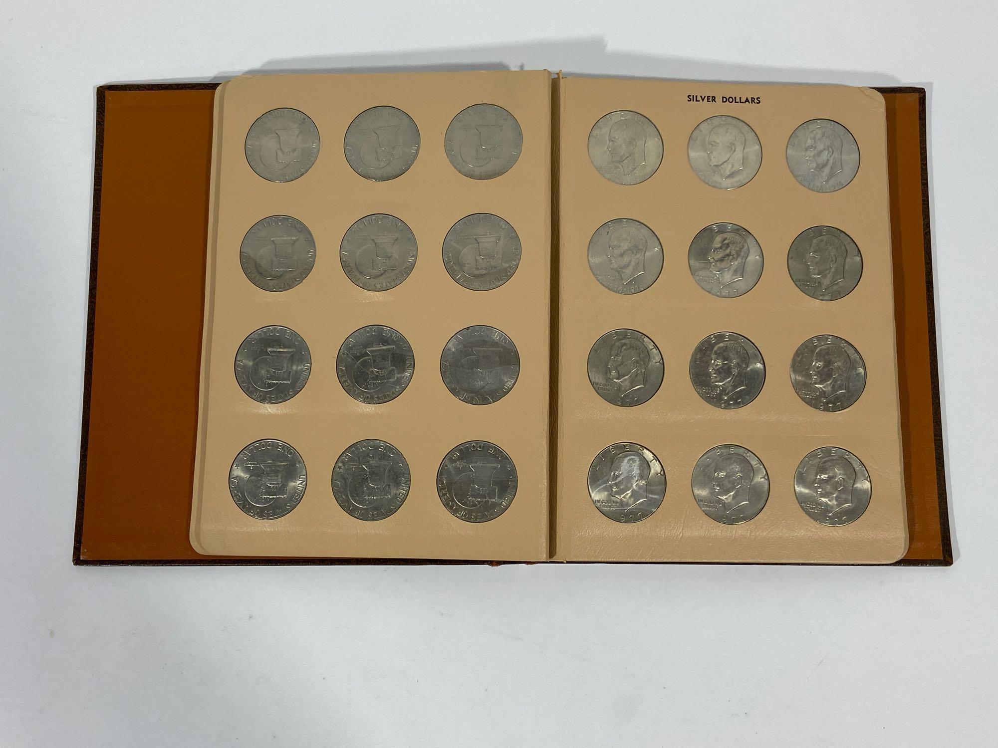 Album of 48 Eisenhower Dollar Coins, 1971 D - 1978 D