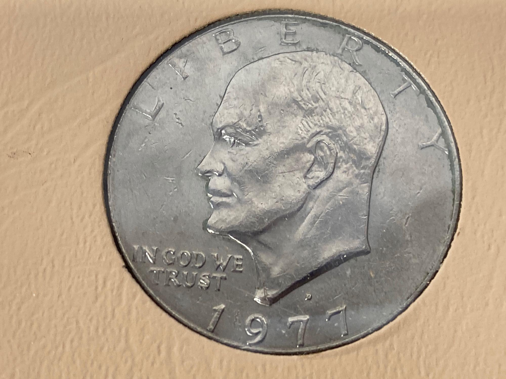 Album of 48 Eisenhower Dollar Coins, 1971 D - 1978 D