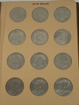 Album of 48 Eisenhower Dollar Coins, 1971 D - 1978 D