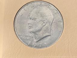 Album of 48 Eisenhower Dollar Coins, 1971 D - 1978 D