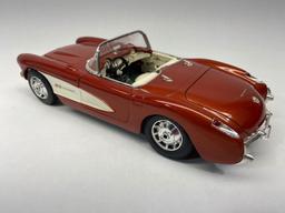 Bburago, Road Legends, Road Tough, 1:18 Scale Diecast 1957 Chevrolet Corvette Cars, 4 Units