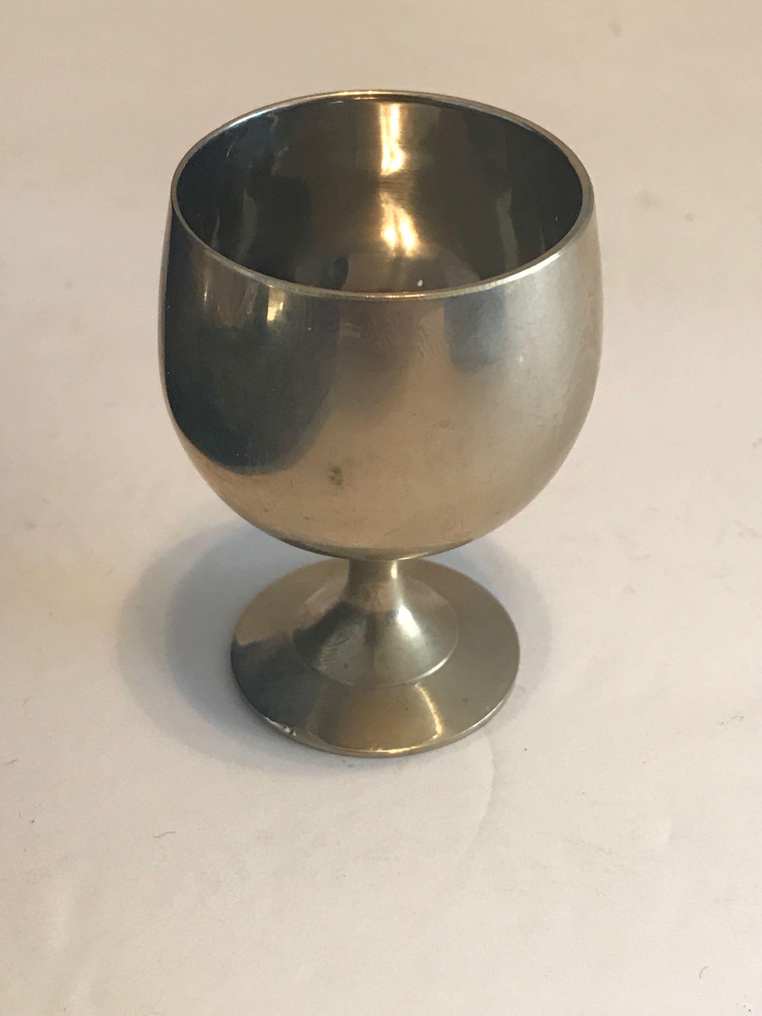 India Silver Set Of 6 Goblets In Velvet Box