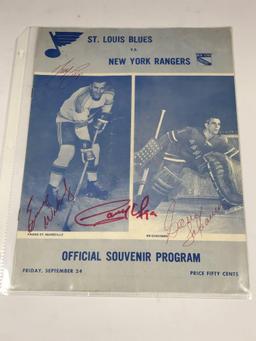 1972 NHL Souvenir Program 2 Units 1 Signed