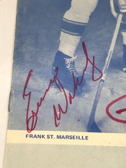 1972 NHL Souvenir Program 2 Units 1 Signed