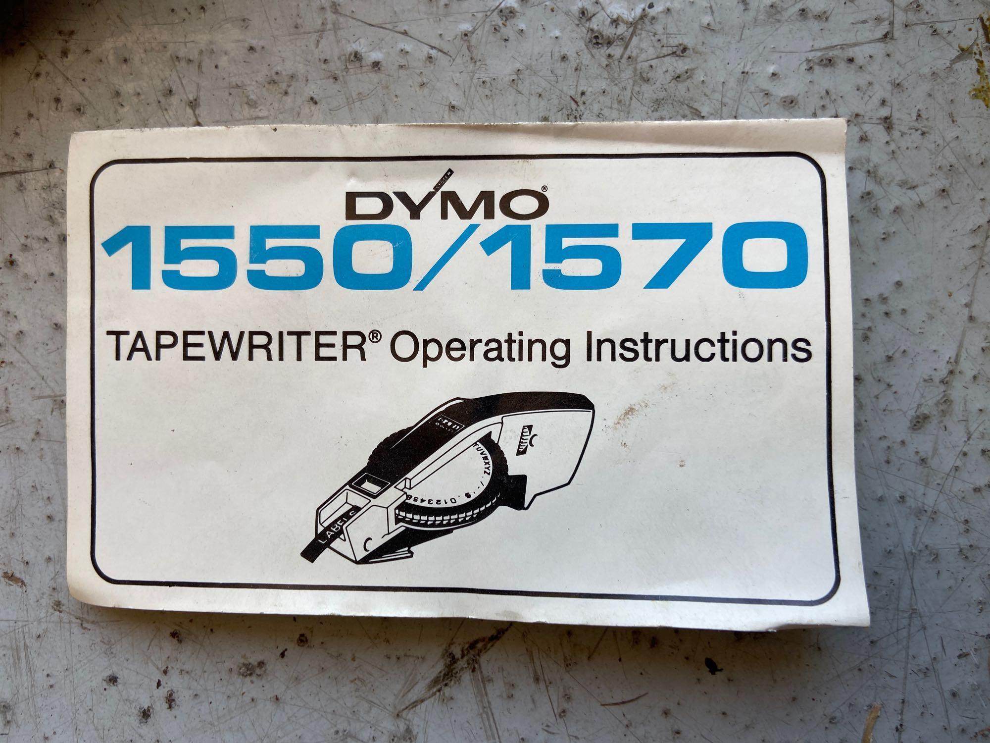 2 Dymo Model 1570 Tapewriters with Original Labeling Kit Case