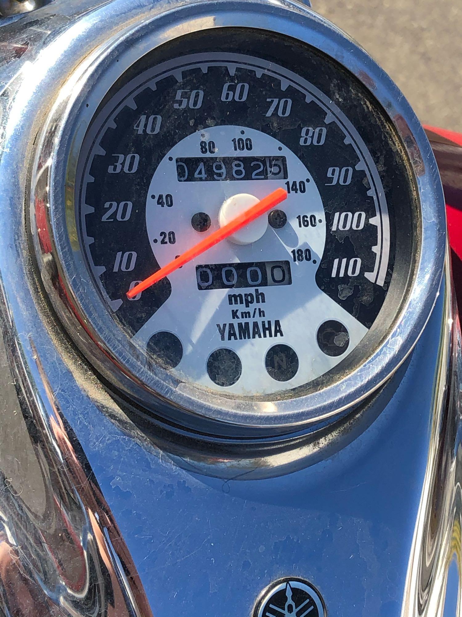 2000 Yamaha VStar V-Star 650 Odometer reads 49825. VIN JYAVM01Y2YA002171...