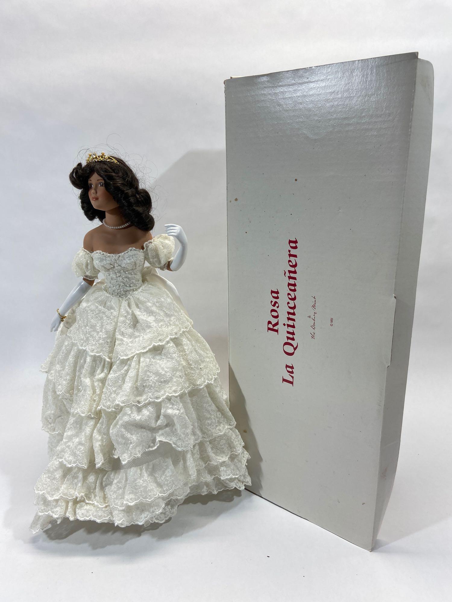 Rosa La Quinceanera Doll by The Danbury Mint, NIB 23in Long