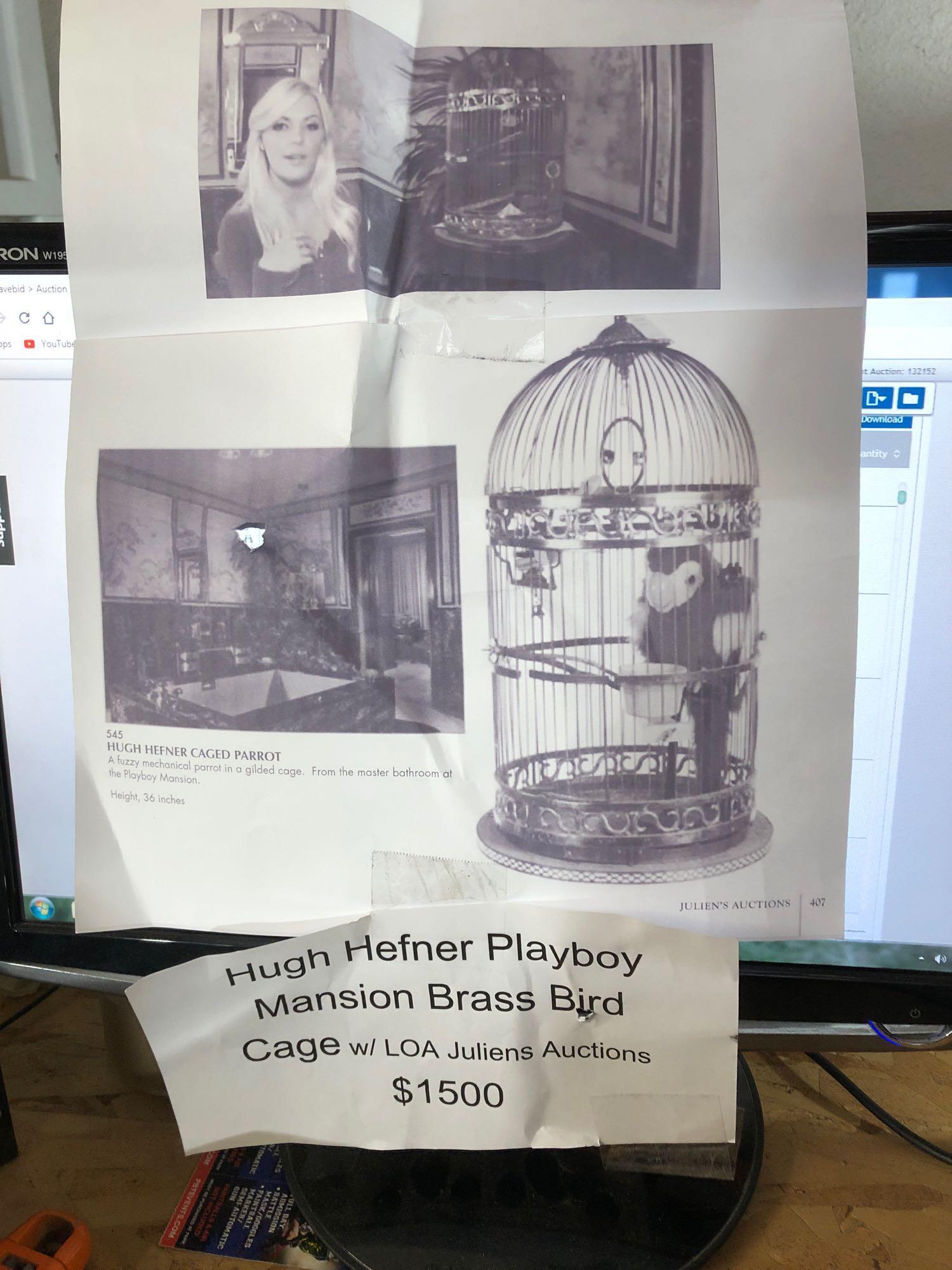 Hugh Hefner Playboy Mansion Brass Bird Cage