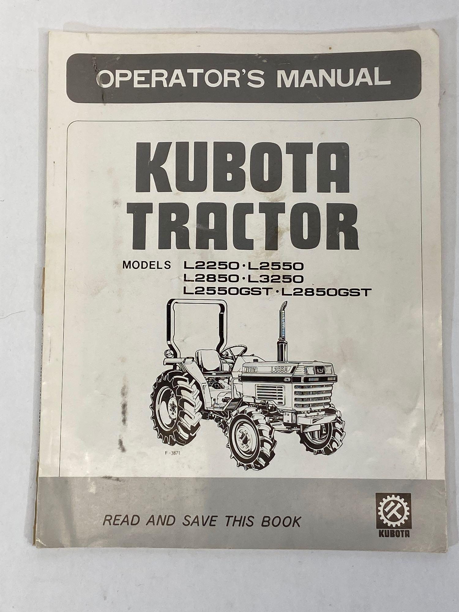 Kubota Tractor Model L2250, Schwartz Loader Model 84Q, Gearmore...Box Scraper & Post Hole Digger/Aug