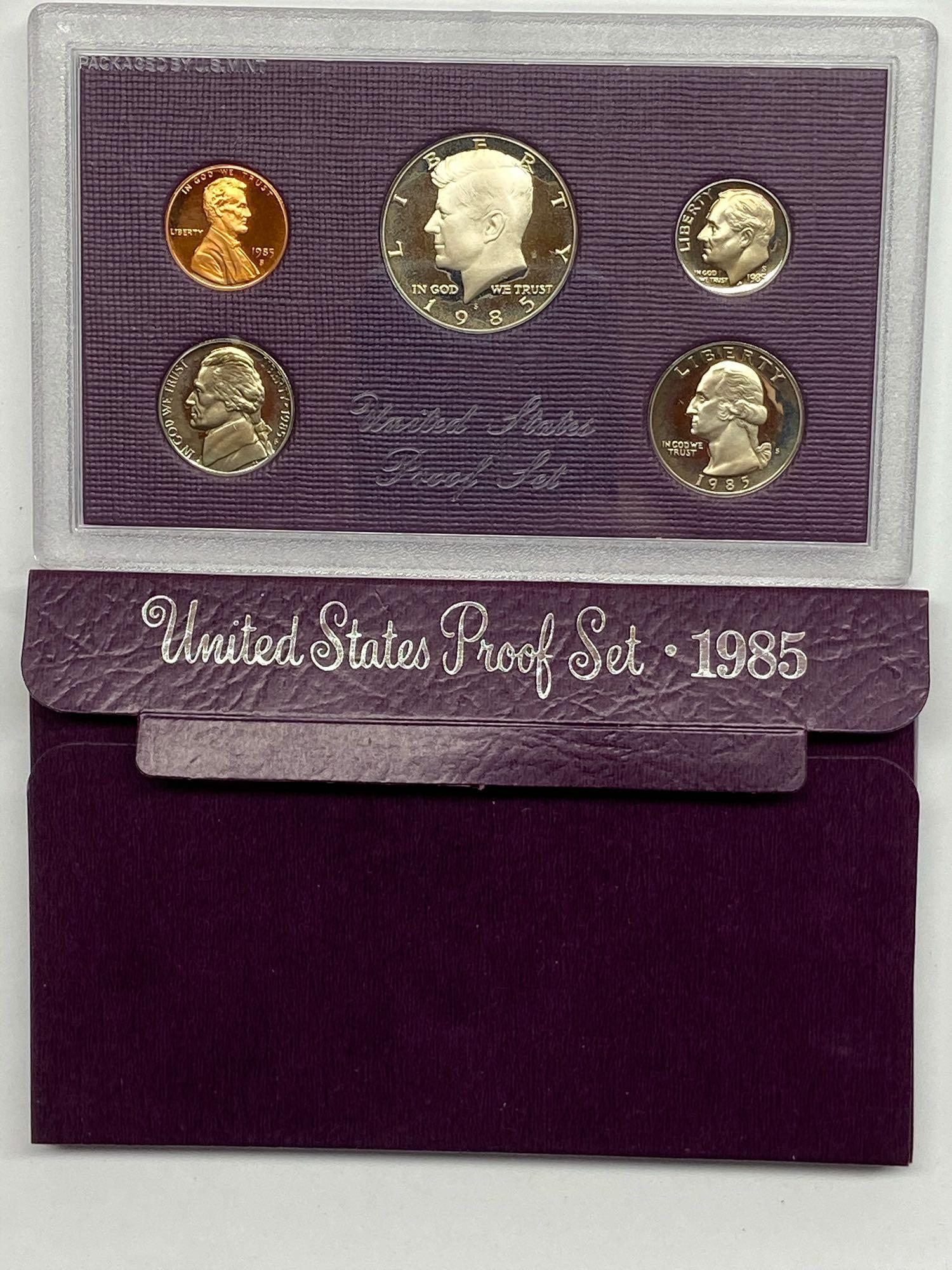 Collection of 14 United States Mint Proof Sets of Coins 1968-1992 in Original Packaging