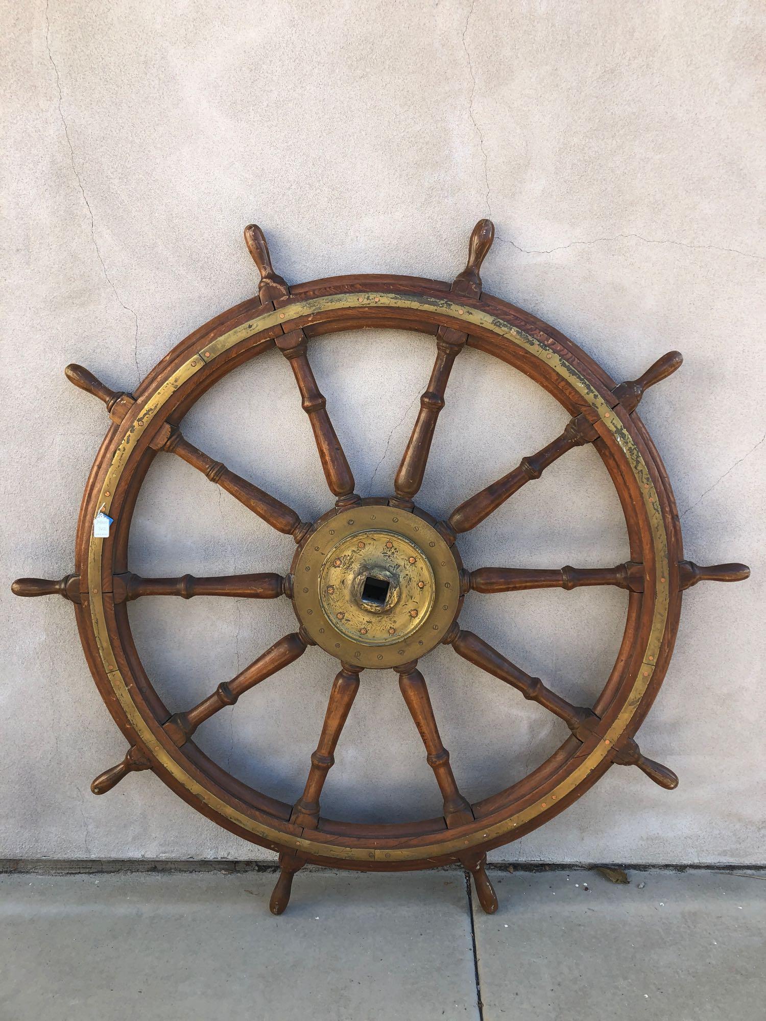 Hugh M. Hefners Personal Ships Wheel from Playboy Mansion West