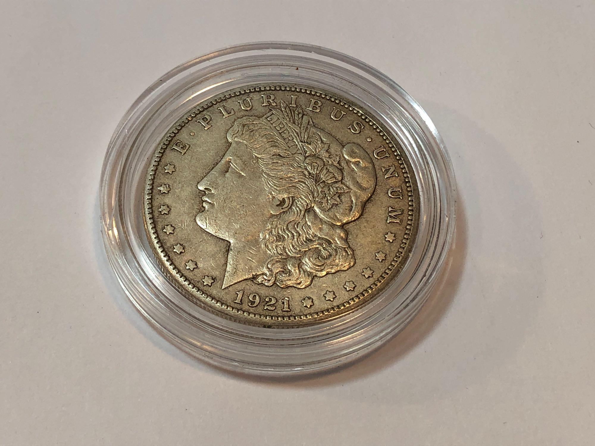 5 U.S. 1921 S & D Morgan Silver Dollars