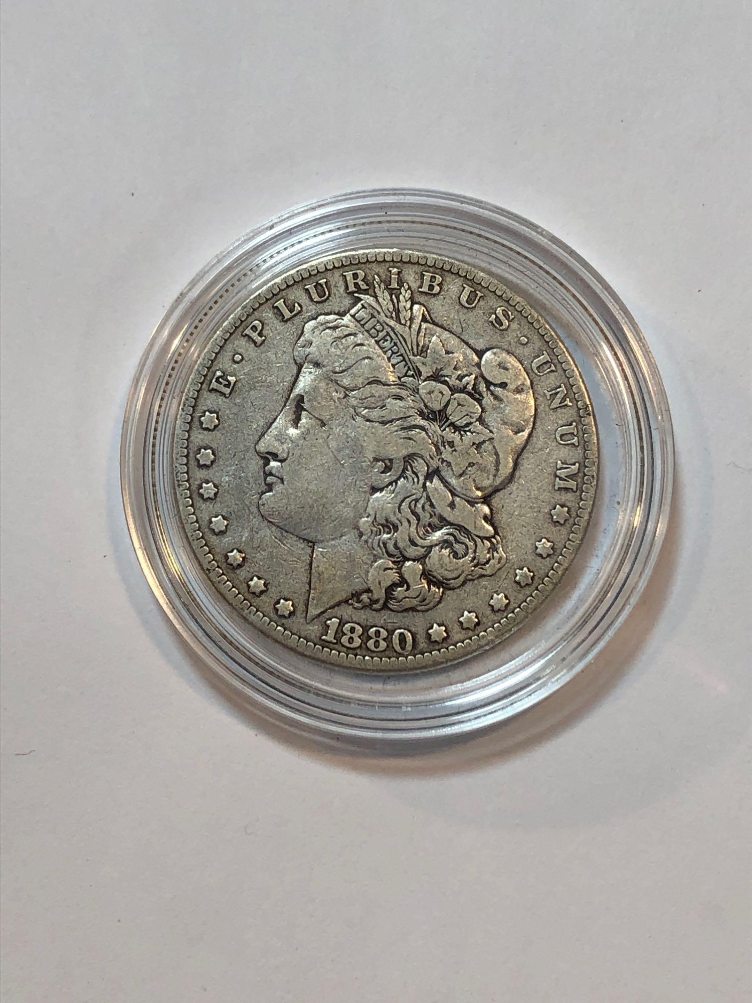 2 U.S. 1885 & 1880 Morgan Silver Dollars