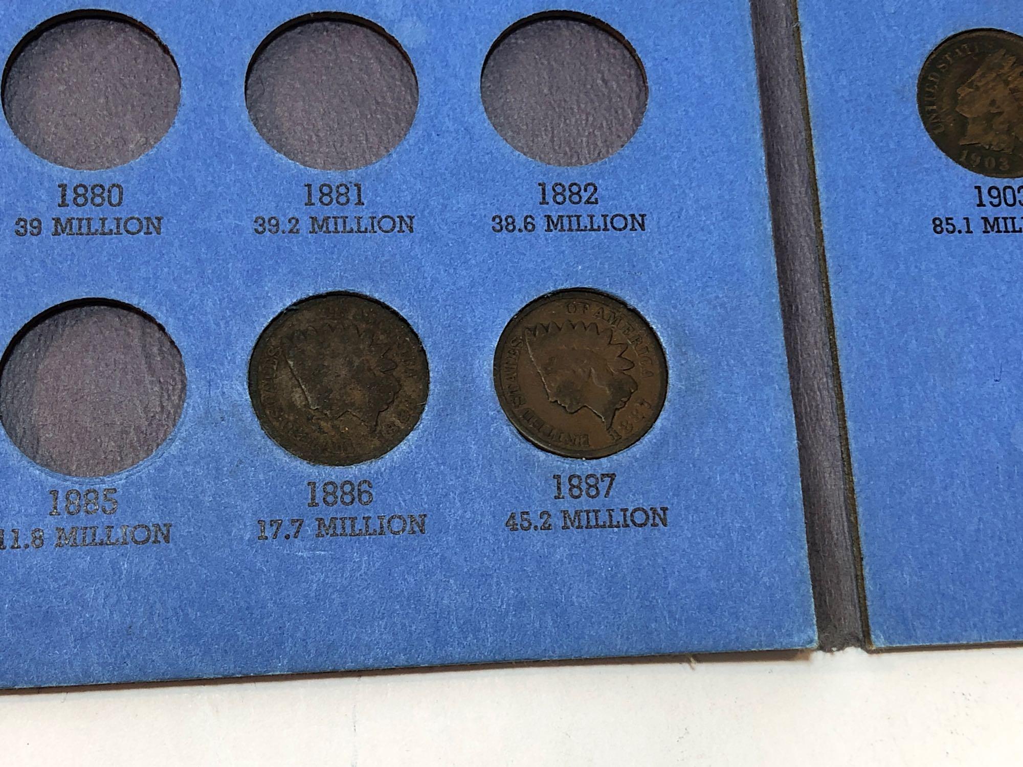 Indian Head Cent Collection 1857-1909