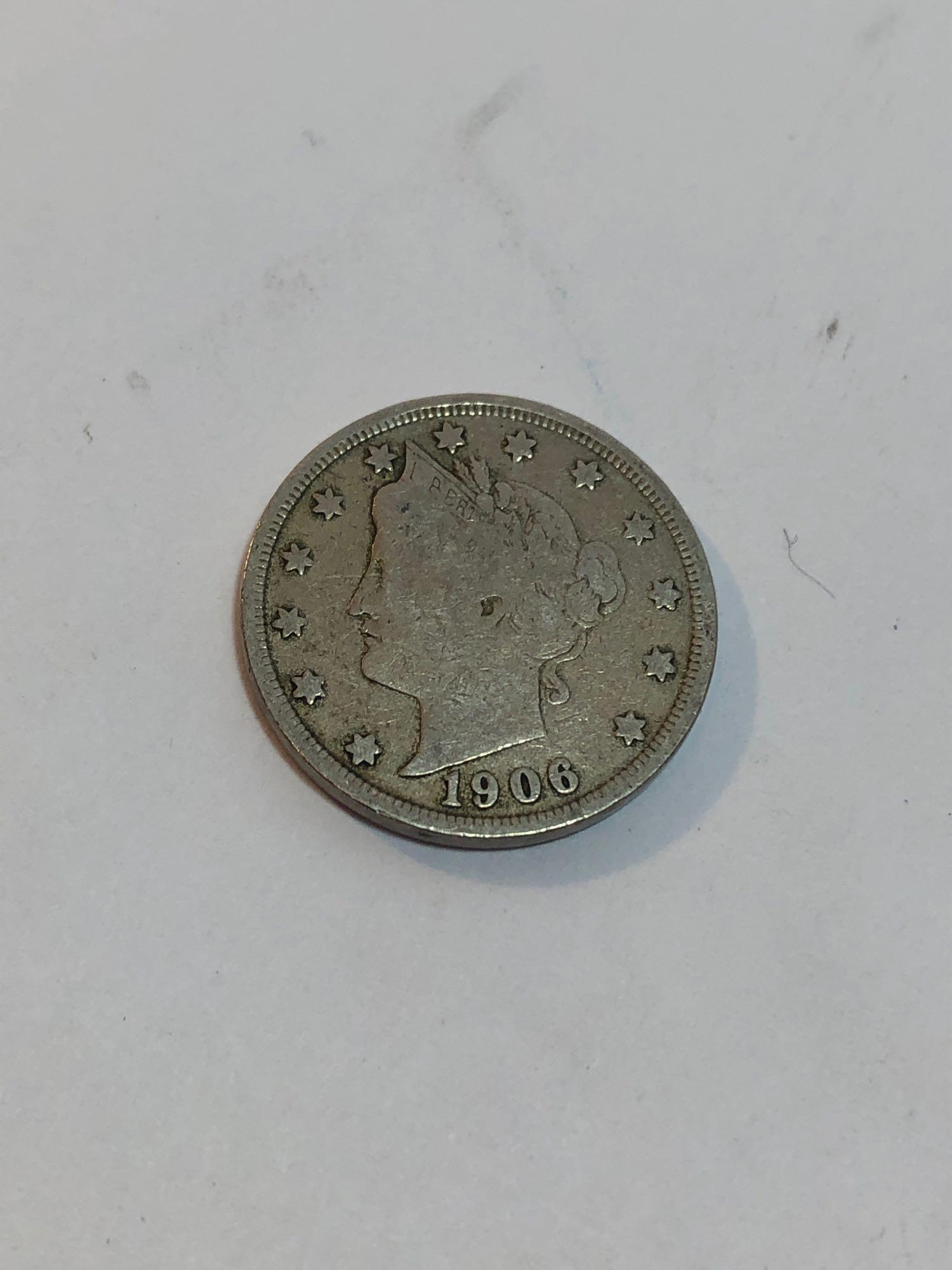 3 U.S. Coins, 1906 Nickel, 1941 Silver Half Dollar, 1993 1 oz Silver Dollar