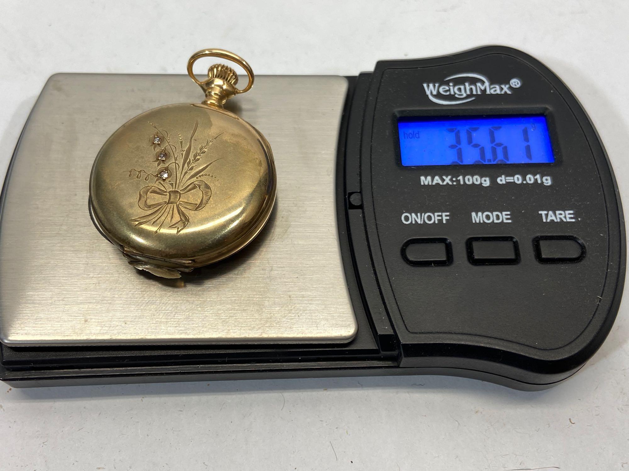 Pocket Watch Diamond Gold 2 Units