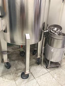 Stainless Steel Pots On Wheels 4 Units