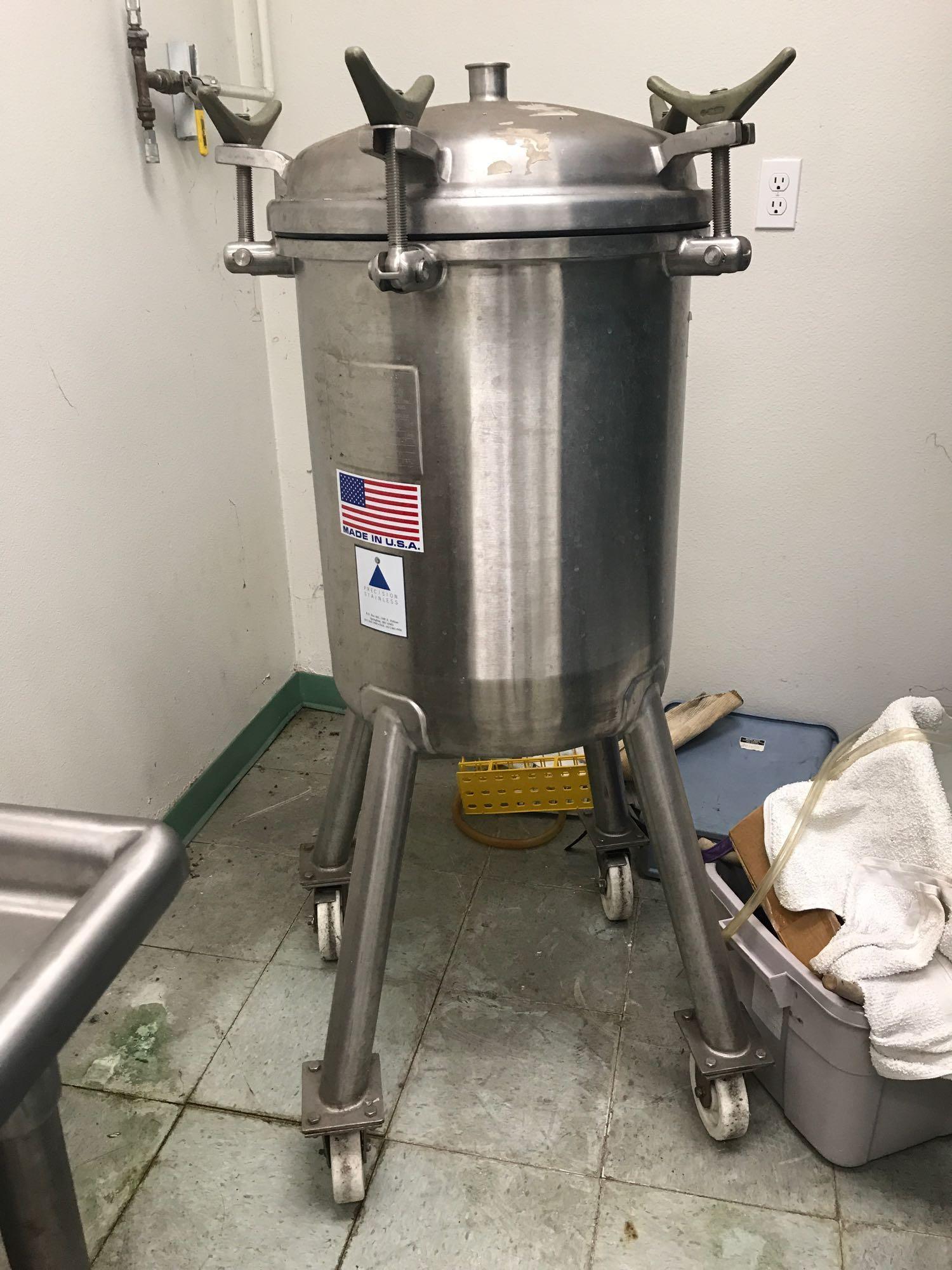 Stainless Steel Sanitizing Pressure Pots Wheels 2 Units