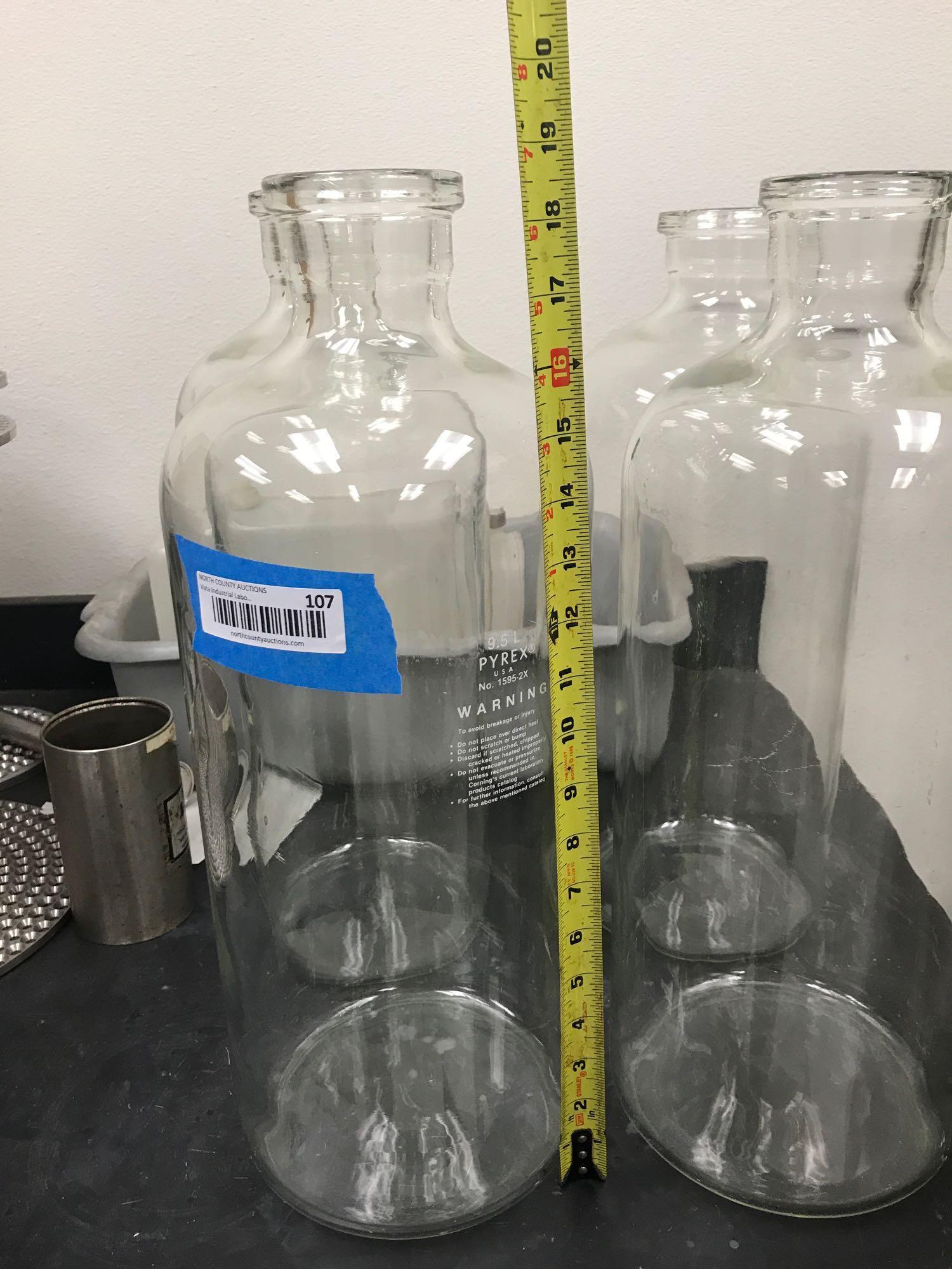 Pyrex 9.5L Glass Beakers 4 Units