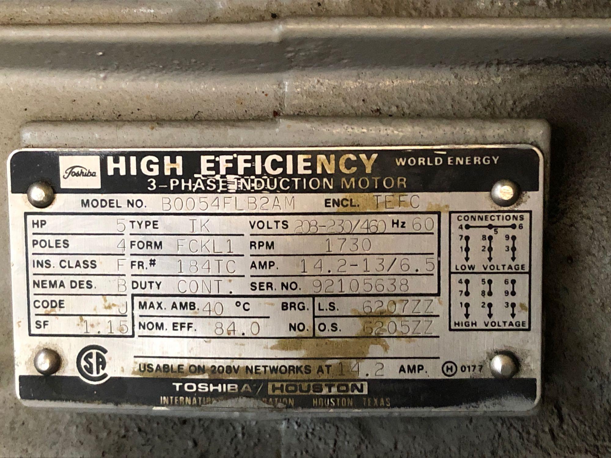 Toshiba High Efficiency 3-Phase Induction Motor