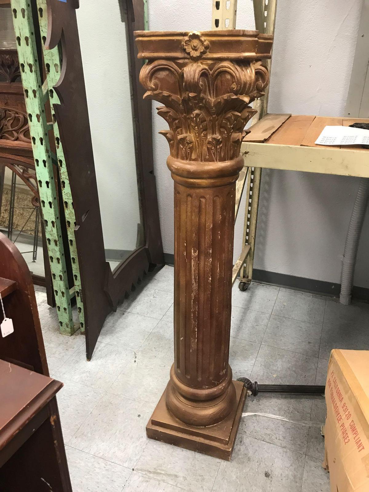 Wood Carved Pillar