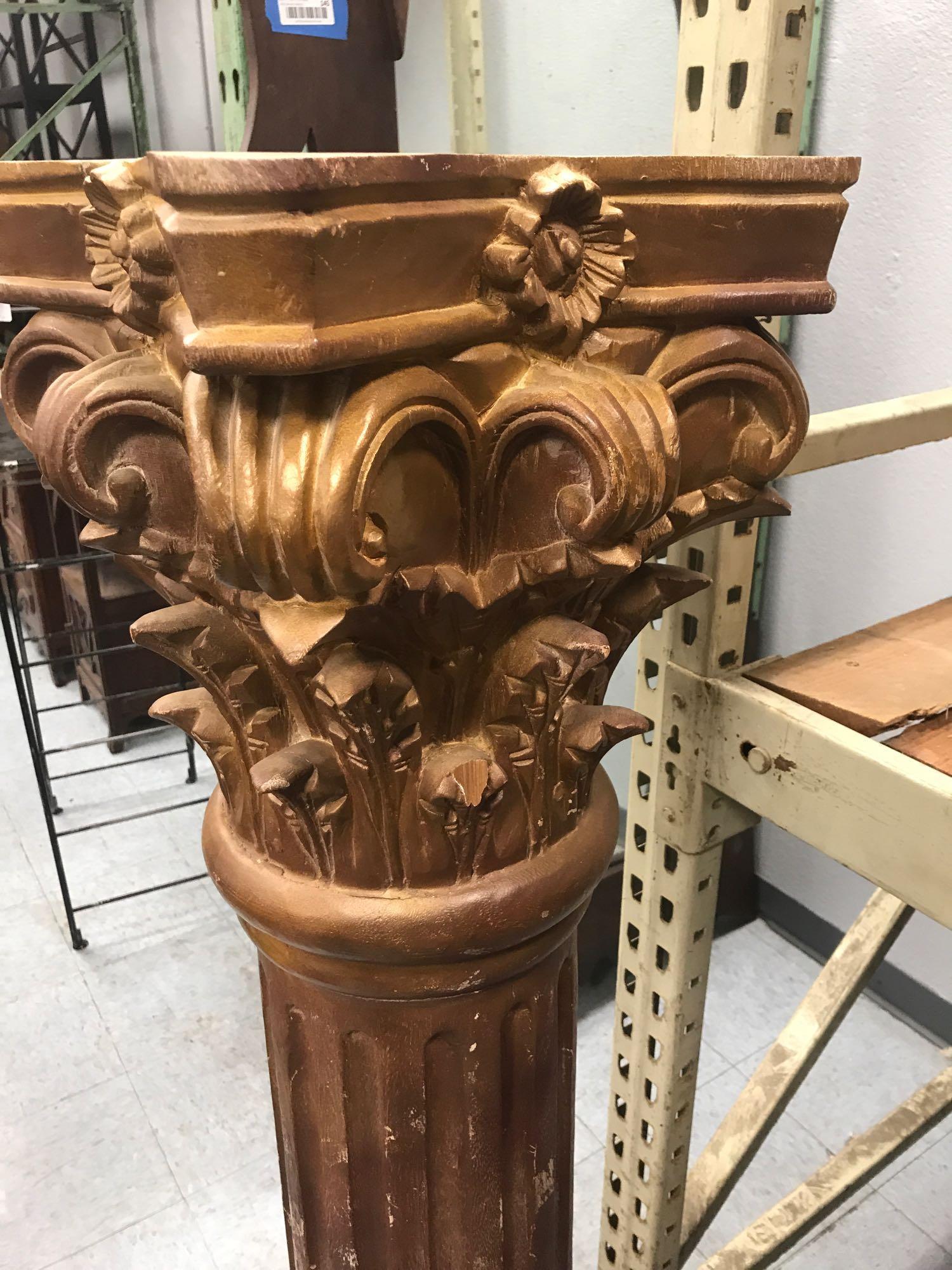 Wood Carved Pillar