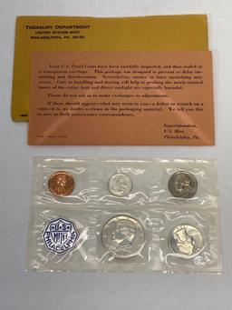 4 United States Mint Proof Sets of Coins, 1962 & 1964