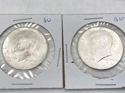 1964 Kennedy Silver Half Dollars, 5 Units