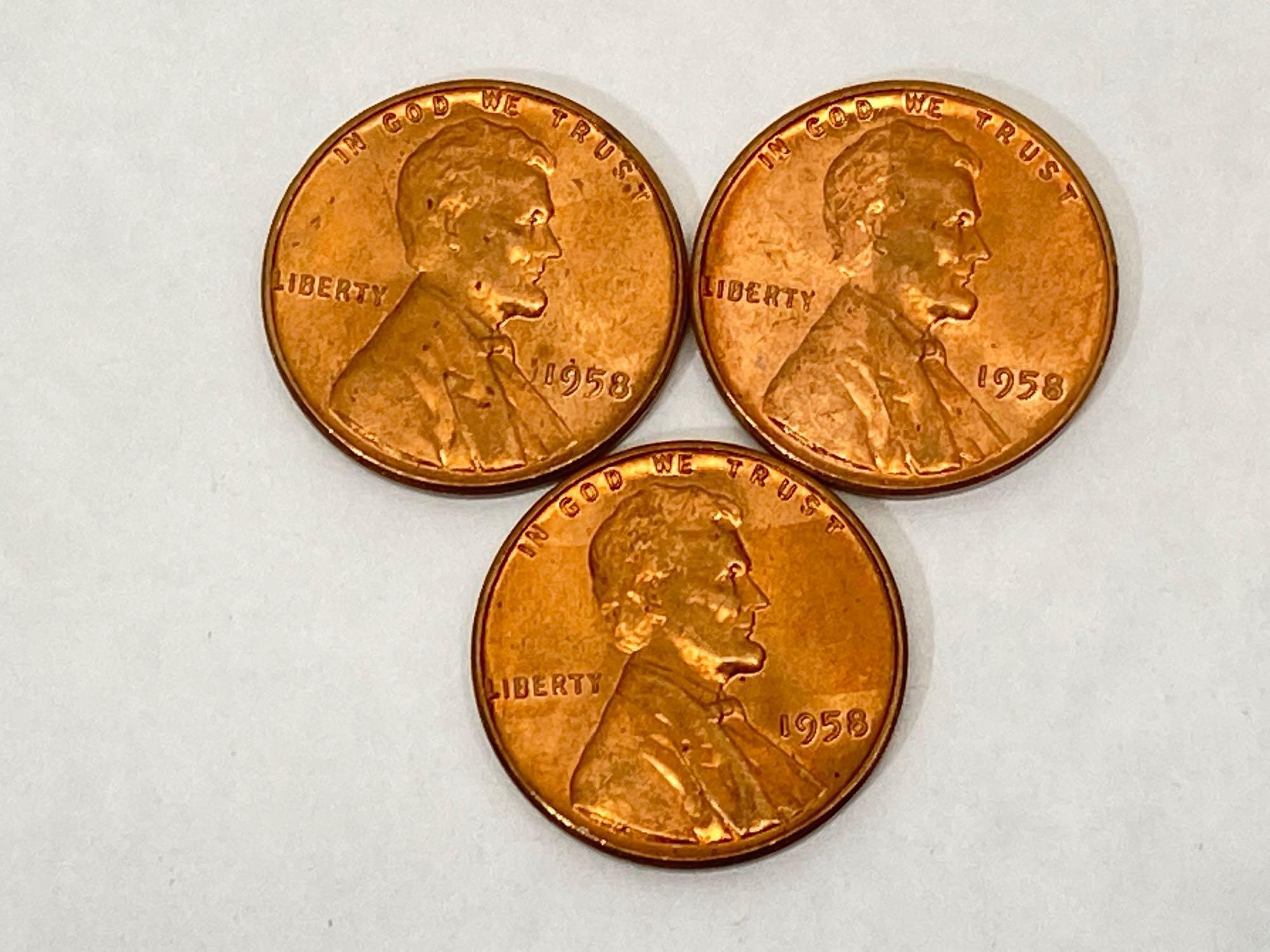U.S. Penny Collection, 1881, 1897, 1903 Indian Head Pennies w/ COAs, 3 Steel Cents 1943, Lincoln