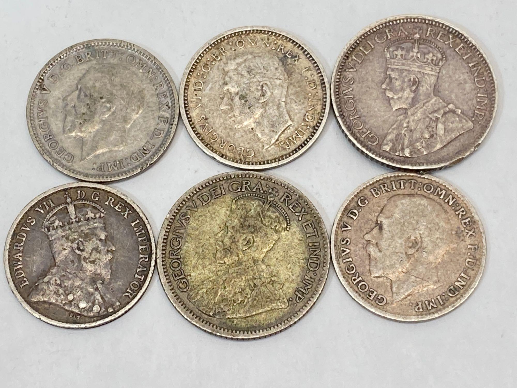 Antique and vintage Silver foreign coins, 10 Units