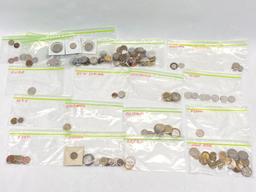 Collection of foreign coins, New Zealand, Euro, Brazil, Cuba, Hong Kong, etc.