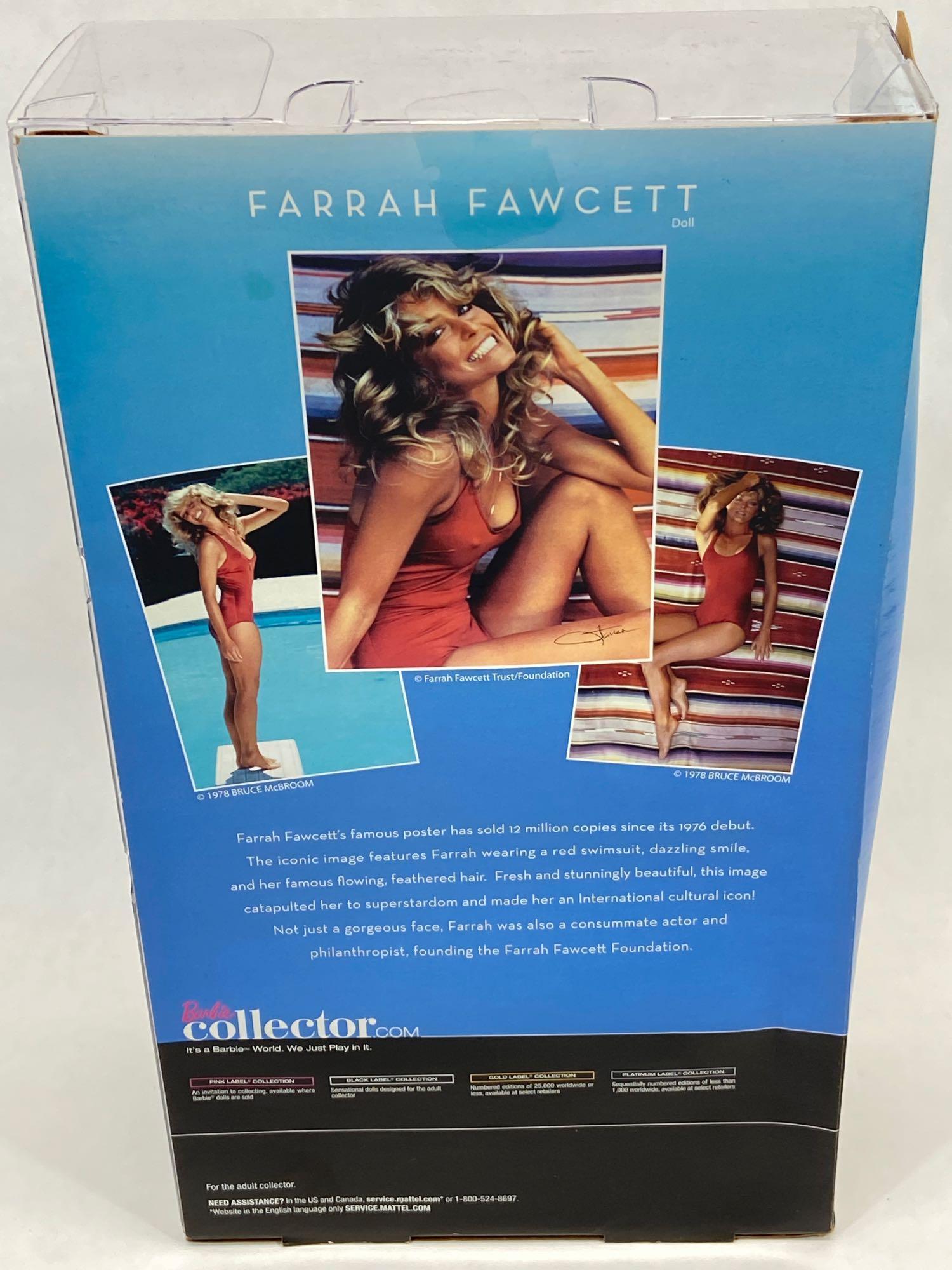 Black Label Barbie Collector, Farrah Fawcett Doll, New in box