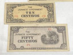 WW2 Era Japanese occupied Philippines paper money, 6 Units