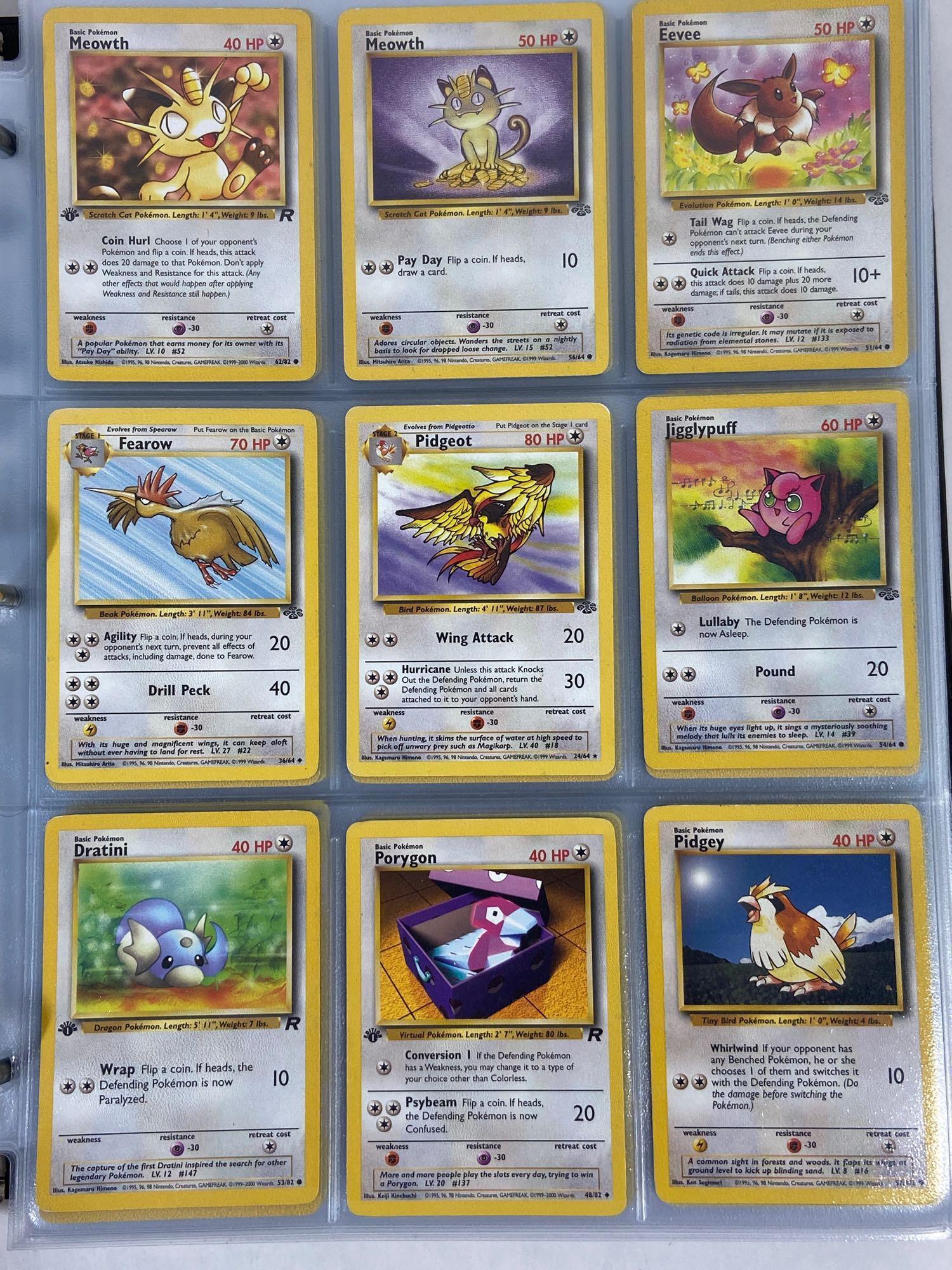 Binder of 490+ Pokemon Trading Cards, Including many 1st edditions