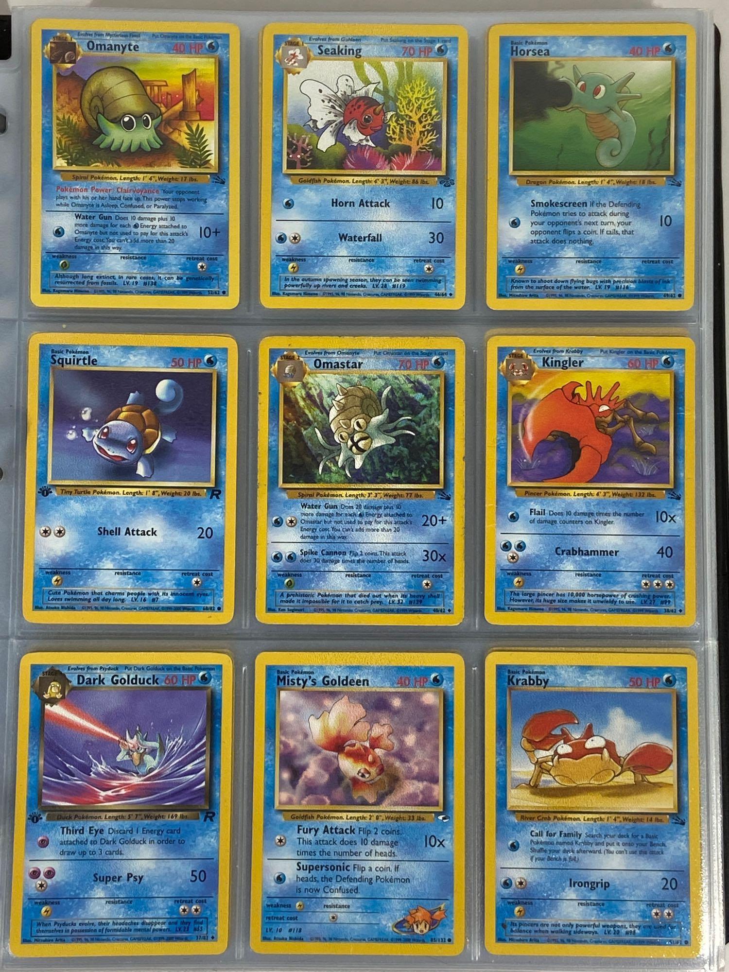 Binder of 490+ Pokemon Trading Cards, Including many 1st edditions