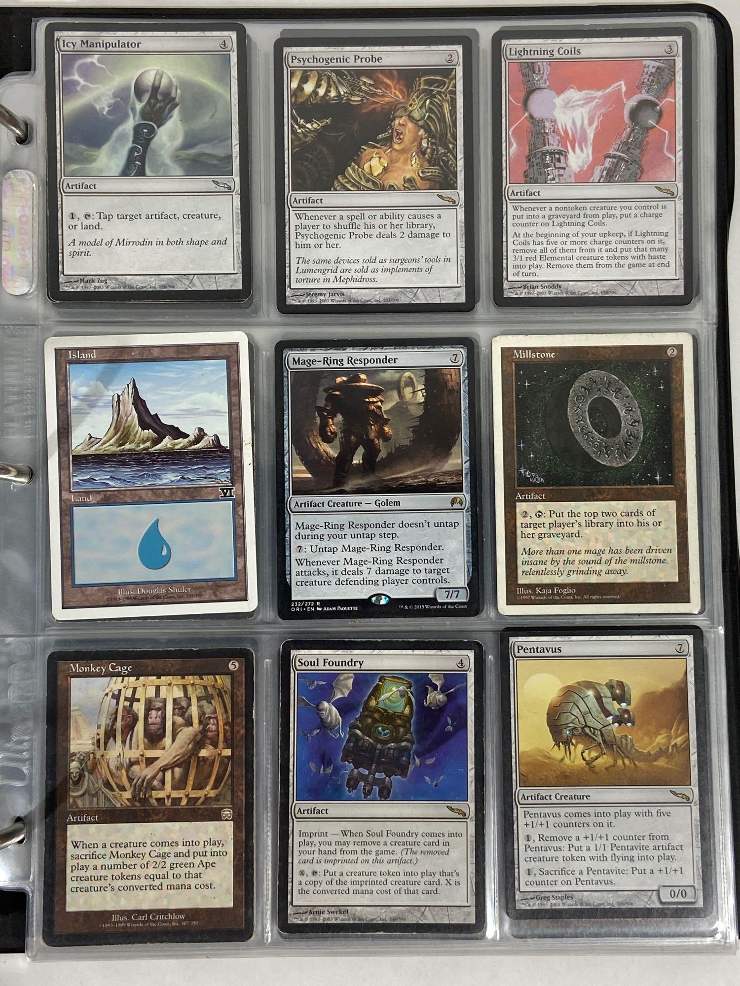 Binder of 600+ MTG Magic the Gathering Trading Cards