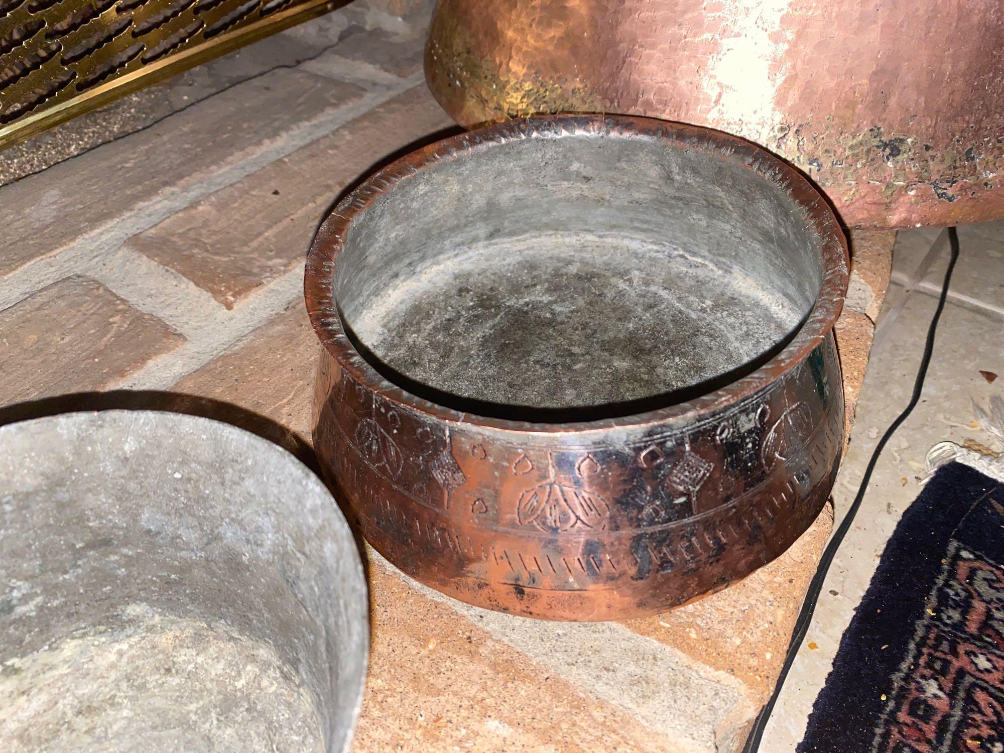 3 Copper Pots